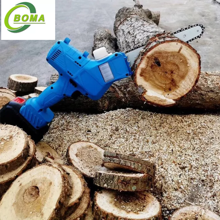 Mini Electric Saw 21 V Removable Lithium Battery 7 Inch Cordless ChainSaw Wood Cutter 4.0Ah Battery-Powered Power Tools